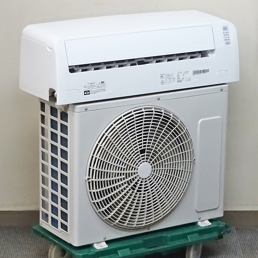 TAGlabel by amadana【AT-HA2212】アマダナ 熱交換器解凍洗浄搭載 ルームエアコン 2.2kW おもに6畳用 2021年製 中古品