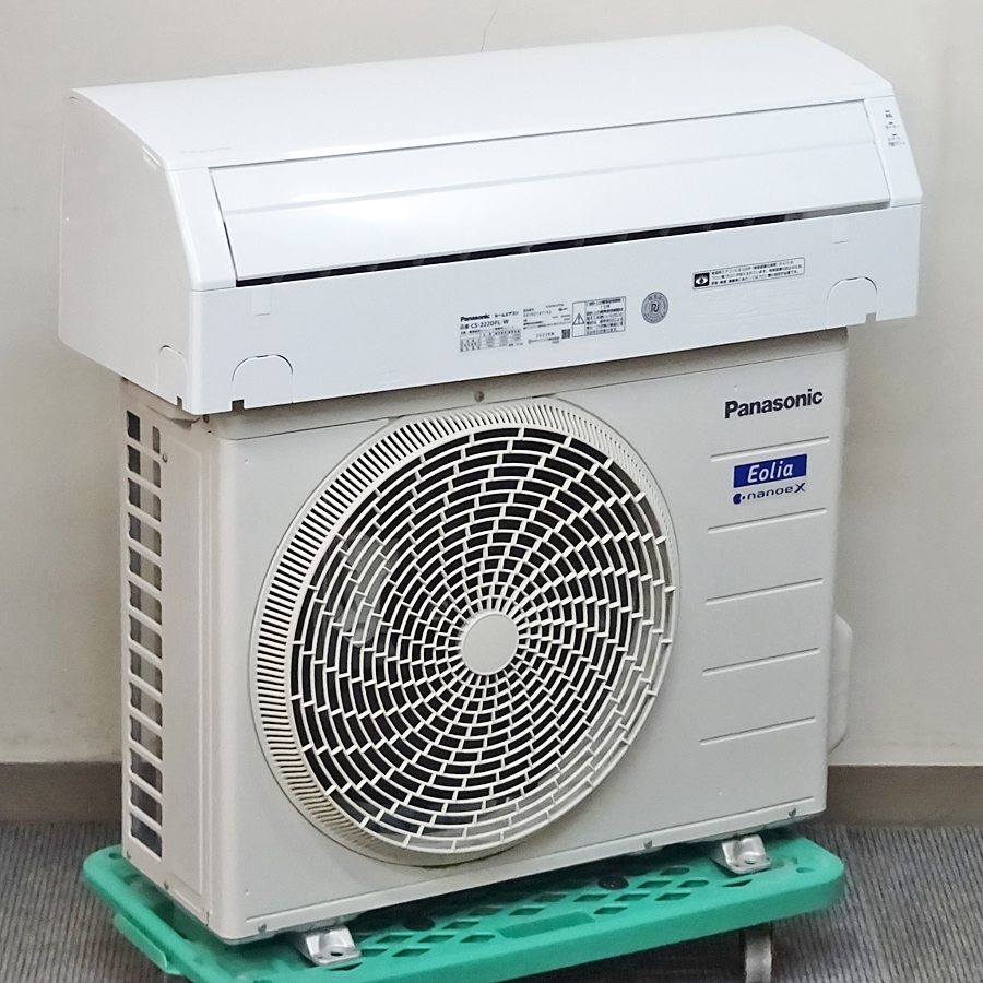 Panasonic【CS-222DFL-W】パナソニック Eolia エオリア ナノイーX搭載 ルームエアコン おもに6畳用 2022年製 中古品
