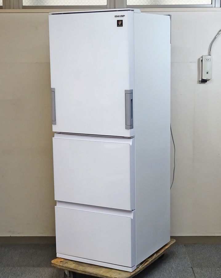 SHARP【SJ-GW35H-W】シャープ プラズマクラスター搭載 350L 3ドア冷蔵庫 どっちもドア 2022年製 中古品