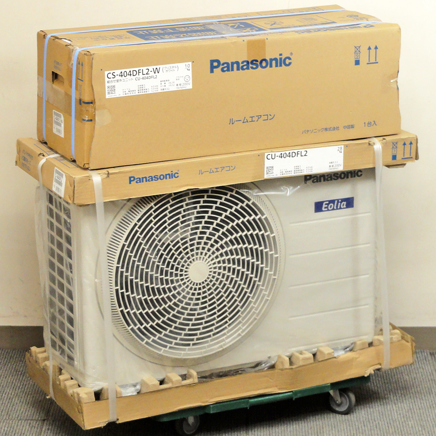 Panasonic【CS-404DFL2】パナソニック Eolia エオリア ルームエアコン 4.0kW 主に14畳用 単相200V 2024年製 未使用品