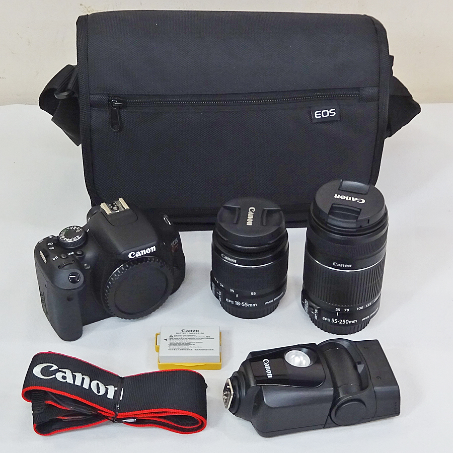 Canon【EOS Kiss X5】キヤノン 一眼レフ デジタルカメラ ダブルズームキット 中古品