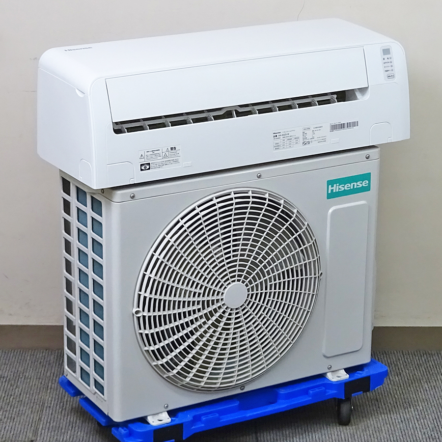 Hisense【HA-S22D-W】ハイセンス 熱交換器凍結洗浄 内部クリーン 3Dスイング ルームエアコン おもに6畳用 2022年製 中古品
