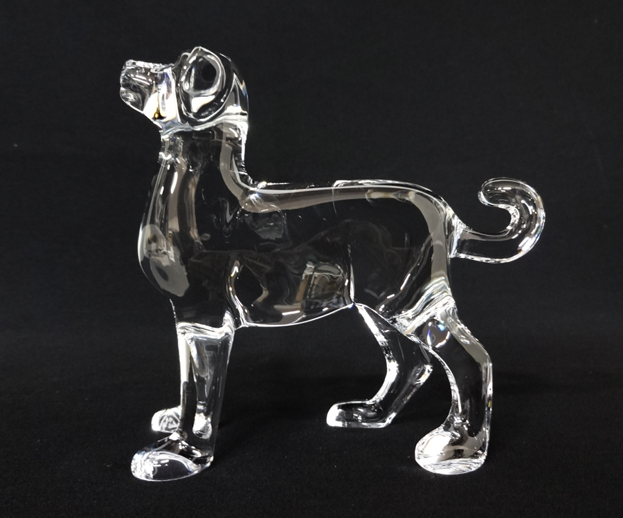 Baccarat バカラ 犬 イヌ 干支 十二支 フィギュリン クリスタルガラス オブジェ 置物 オーナメント ドッグ 動物 コレクション