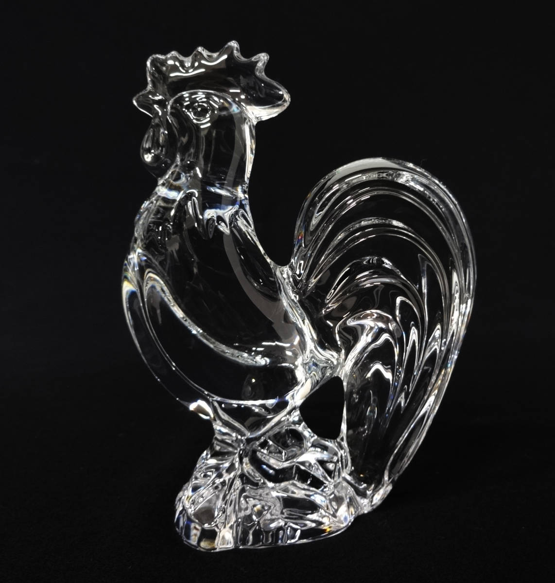 Baccarat バカラ 鶏 ニワトリ 干支 十二支 フィギュリン クリスタルガラス オブジェ 置物 オーナメント チキン 動物 コレクション