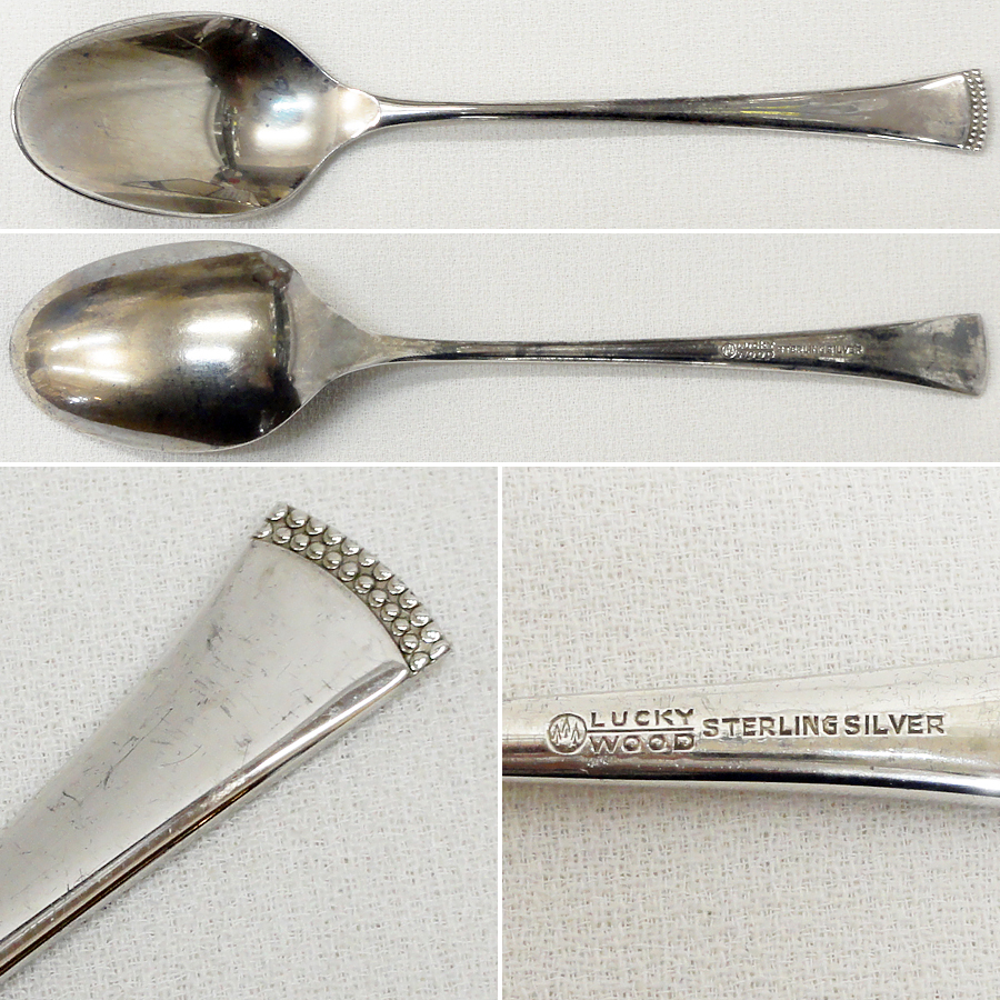 LUCKY WOOD ラッキーウッド スターリングシルバー 銀製 スプーン 6本